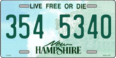 NH license plate 3545340