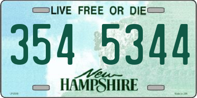 NH license plate 3545344