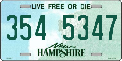 NH license plate 3545347