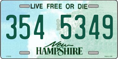 NH license plate 3545349