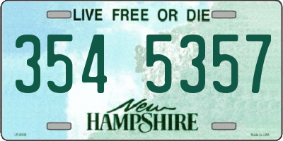 NH license plate 3545357