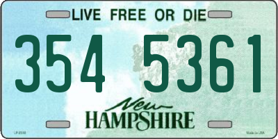 NH license plate 3545361