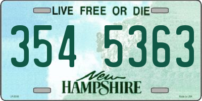 NH license plate 3545363