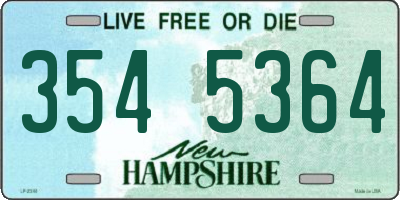 NH license plate 3545364