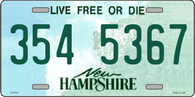 NH license plate 3545367