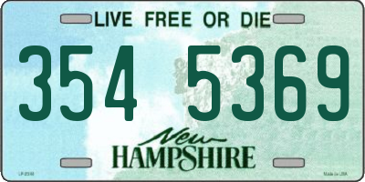 NH license plate 3545369
