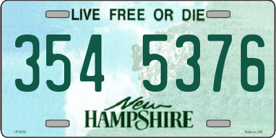 NH license plate 3545376
