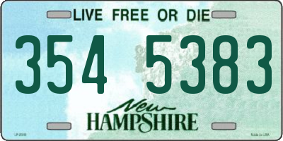NH license plate 3545383