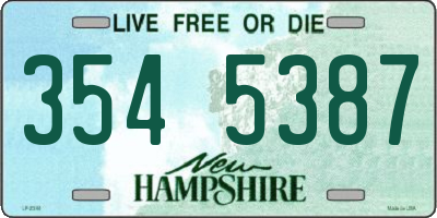 NH license plate 3545387