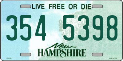 NH license plate 3545398