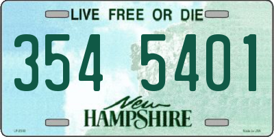 NH license plate 3545401