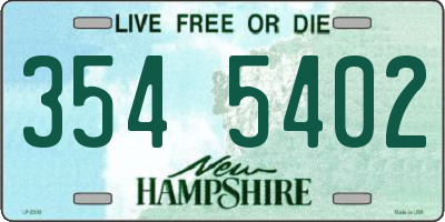NH license plate 3545402