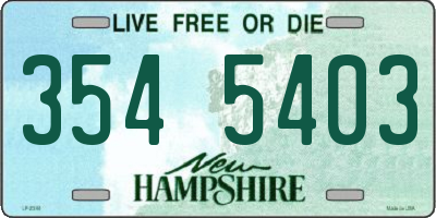 NH license plate 3545403