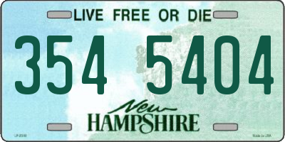 NH license plate 3545404