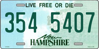 NH license plate 3545407
