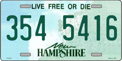NH license plate 3545416