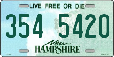 NH license plate 3545420