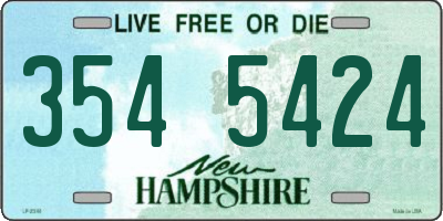NH license plate 3545424