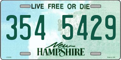 NH license plate 3545429