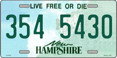NH license plate 3545430