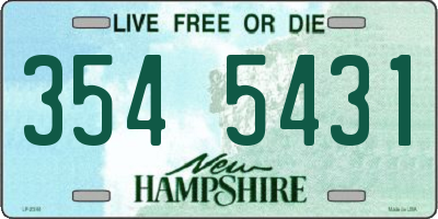 NH license plate 3545431