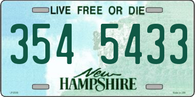 NH license plate 3545433