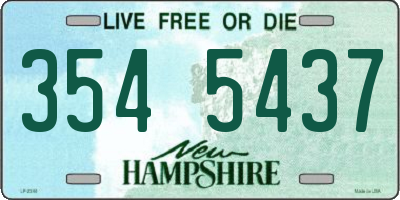 NH license plate 3545437
