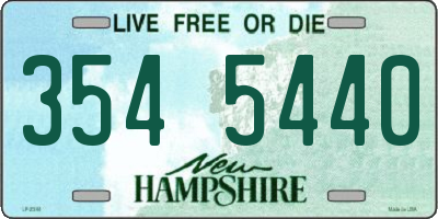NH license plate 3545440