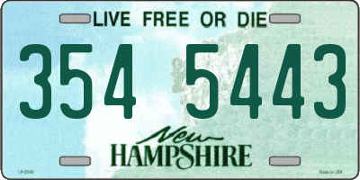 NH license plate 3545443