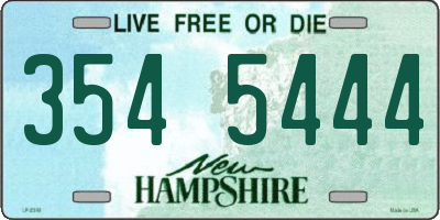 NH license plate 3545444