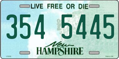 NH license plate 3545445