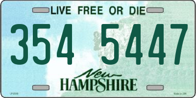 NH license plate 3545447