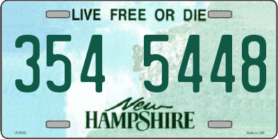 NH license plate 3545448
