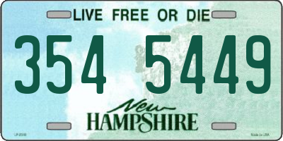 NH license plate 3545449