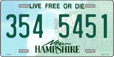 NH license plate 3545451