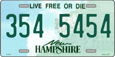 NH license plate 3545454