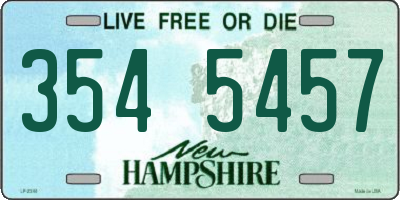 NH license plate 3545457