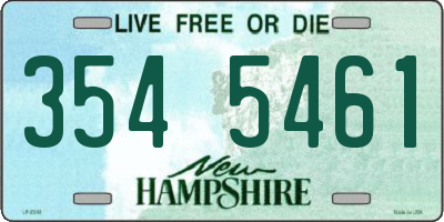 NH license plate 3545461