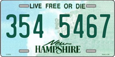 NH license plate 3545467
