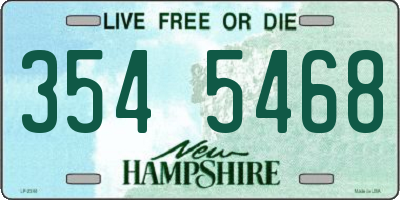 NH license plate 3545468