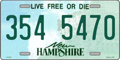 NH license plate 3545470