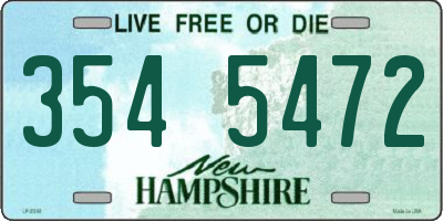 NH license plate 3545472