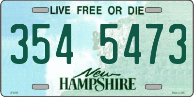 NH license plate 3545473