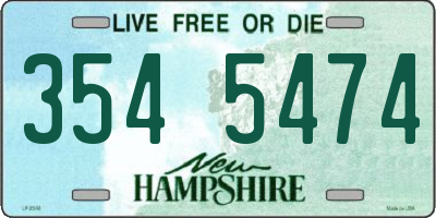 NH license plate 3545474