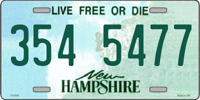 NH license plate 3545477