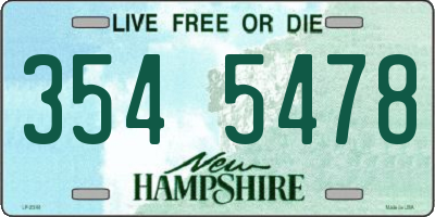 NH license plate 3545478