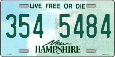 NH license plate 3545484