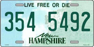 NH license plate 3545492