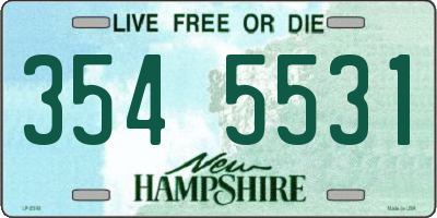 NH license plate 3545531