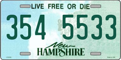 NH license plate 3545533
